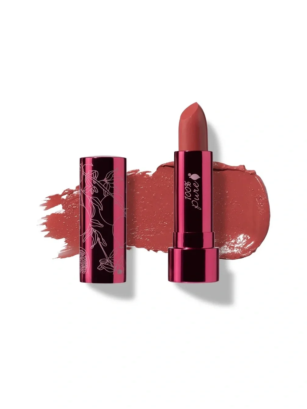 100% Pure Pomegranate Oil Moisture Lipstick in Foxglove
